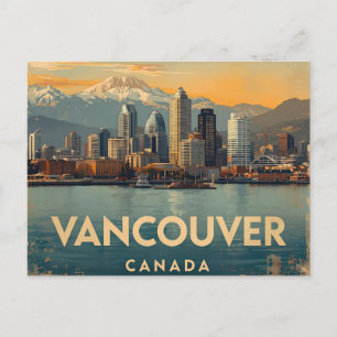Vancouver Kanada Reise Kunst Vintage Postkarte