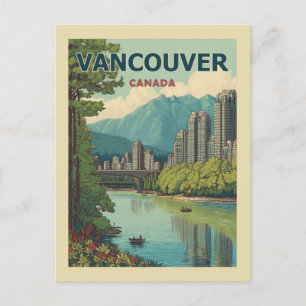 Vancouver Kanada Reise Kunst Vintage Postkarte