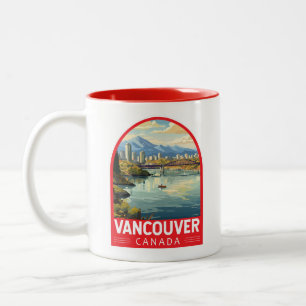 Vancouver Kanada Reise Kunst Vintage Zweifarbige Tasse