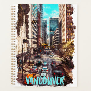 Vancouver Kanada Vintage Reise Skyline Planer