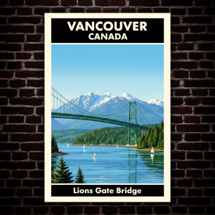 Vancouver, Kanada: Vintage Travel Poster der 60er 