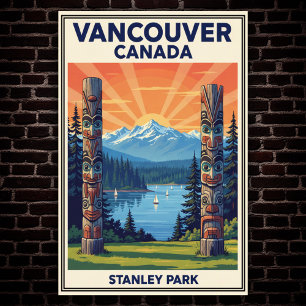 Vancouver, Kanada: Vintage Travel Poster der 60er 