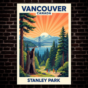 Vancouver, Kanada: Vintage Travel Poster der 60er 