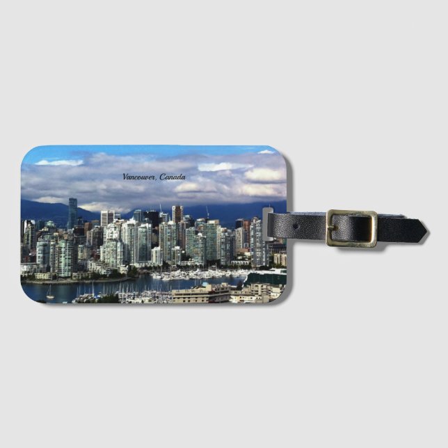 Vancouver, kanadische Skyline Gepäckanhänger (Vorderseite (Horizontal))