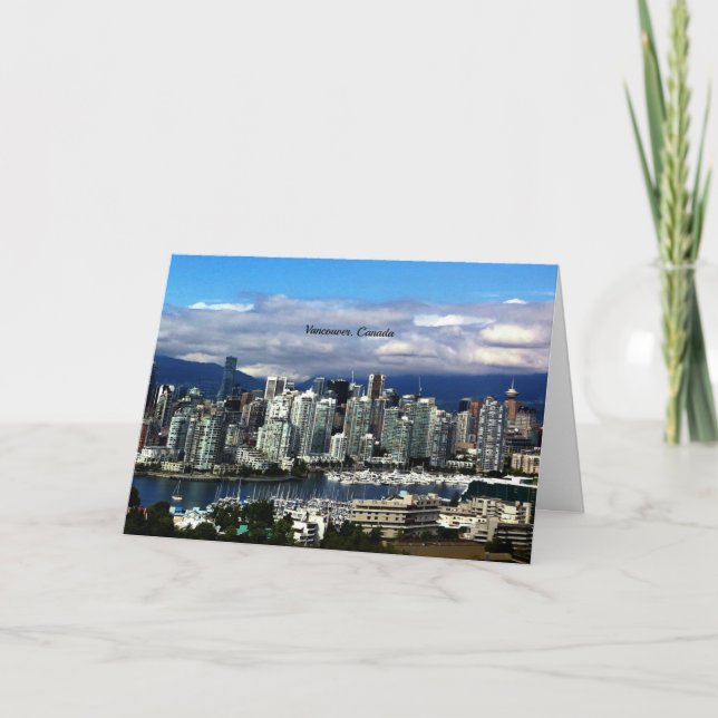 Vancouver, kanadische Skyline Karte (Vorderseite)