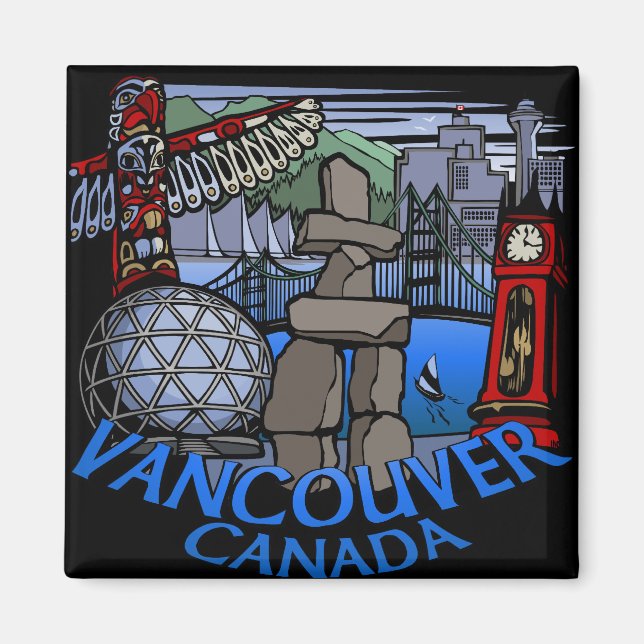 Vancouver Magnet Souvenir Magnet Vancouver Geschen (Vorne)