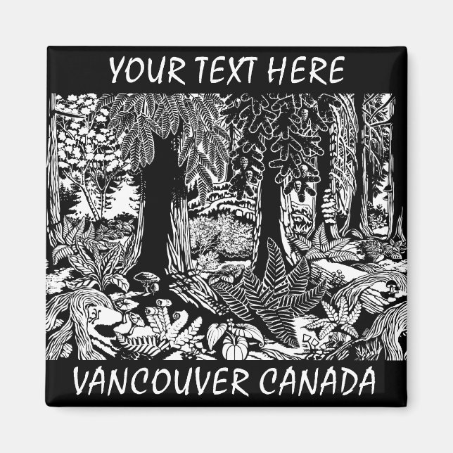 Vancouver Magnet Souvenir Stanley Park Forest Gift (Vorne)