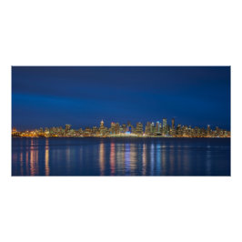 Vancouver nachts poster