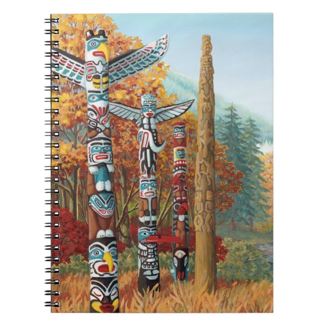 Vancouver Notebook Totem Pole Art Journal & Books Notizblock (Vorderseite)