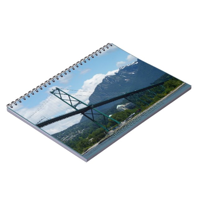 Vancouver Notebook Vancouver Cityscape Souvenir Notizblock (Linke Seite)