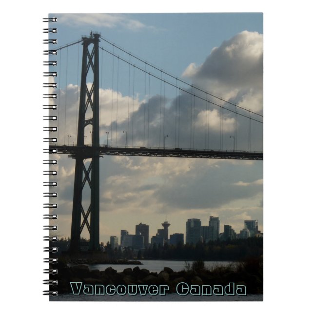 Vancouver Notebook Vancouver Cityscape Souvenir Notizblock (Vorderseite)