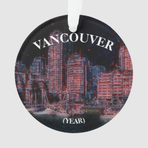 Vancouver Panoramic Souvenir Weihnachtsdekoration Ornament