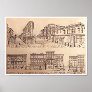 Vancouver Poster Gastown Factory Stores