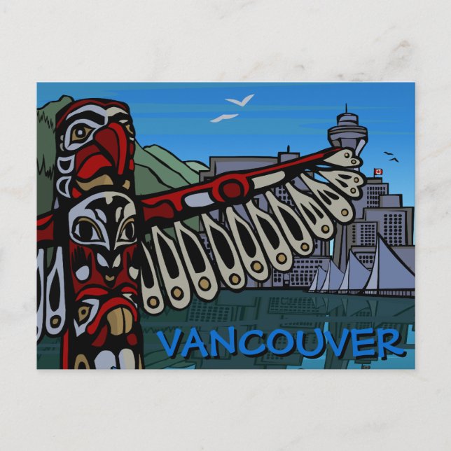 Vancouver Postkarten Totem Loch & Sehenswürdigkeit (Vorderseite)