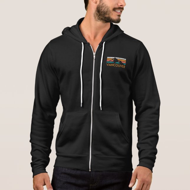 Vancouver Retro Mountains Hoodie (Vorderseite)