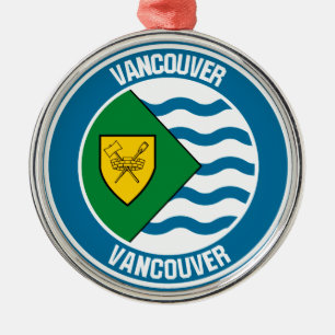 Vancouver Round Emblem Ornament Aus Metall