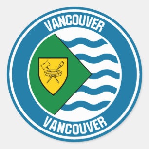 Vancouver Round Emblem Runder Aufkleber