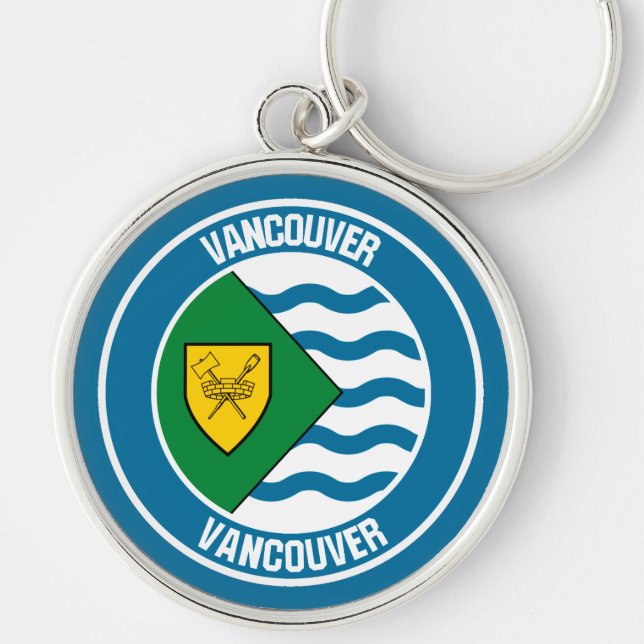 Vancouver Round Emblem Schlüsselanhänger (Vorne)