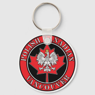 Vancouver Runde Polnisch kanadisches Leaf Schlüsselanhänger