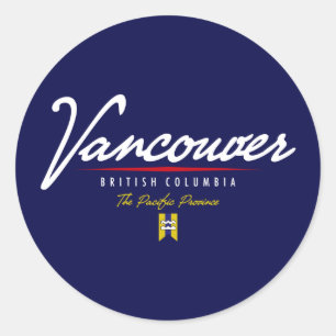 Vancouver Script Runder Aufkleber
