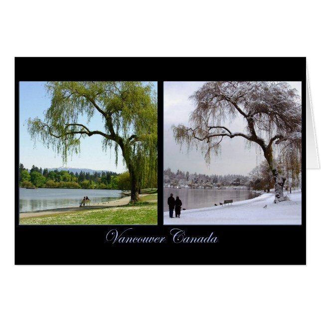 Vancouver Seasons Karten Print Canada Souvenir (Vorderseite (Horizontal))