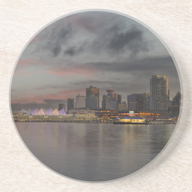 Vancouver Skyline bei Sunset Getränkeuntersetzer (Vorne)