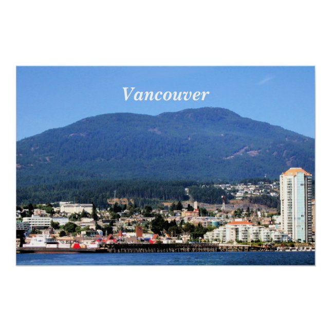 Vancouver skyline, beschriftet poster (Vorderseite)