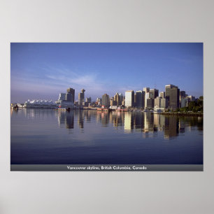 Vancouver-Skyline, Britisch-Columbia, Kanada Poster