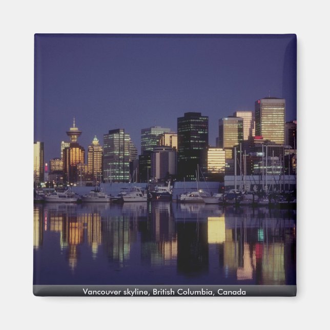 Vancouver skyline, British Columbia, Kanada Magnet (Vorne)