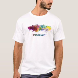 Vancouver skyline im Watercolor T-Shirt