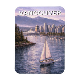 Vancouver Skyline Kanada Reise Magnet