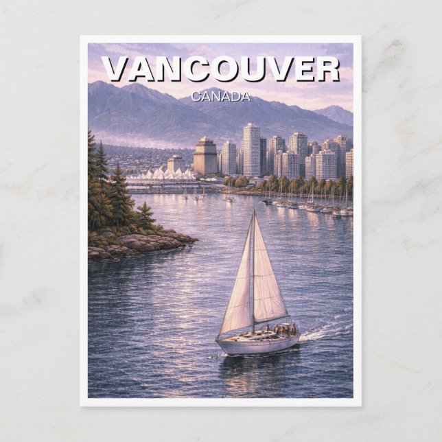 Vancouver Skyline Kanada Reise Postkarte (Vorderseite)