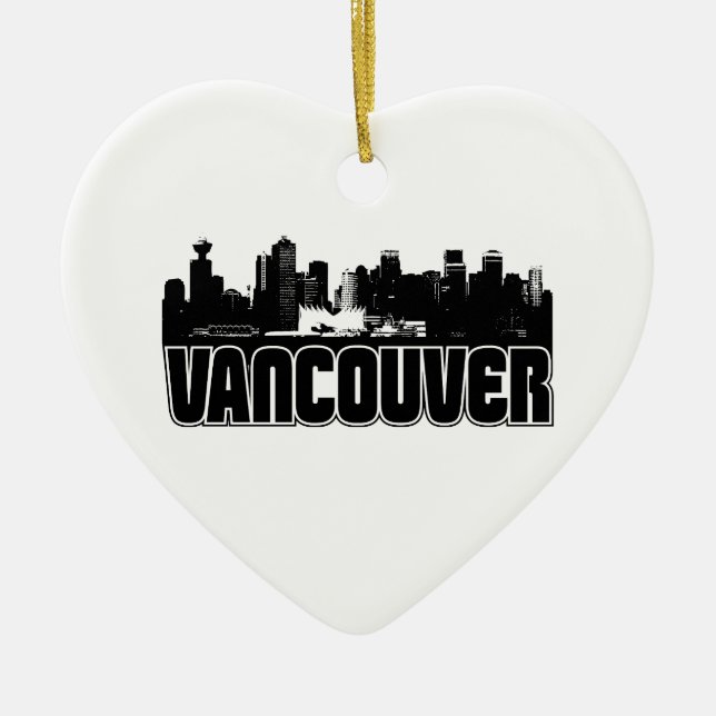 Vancouver-Skyline Keramikornament (Vorne)