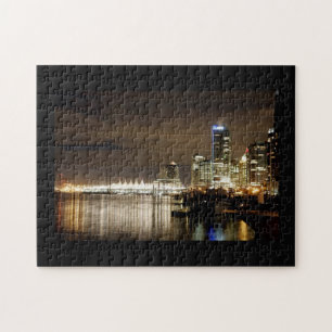 Vancouver-Skyline nachts Puzzle