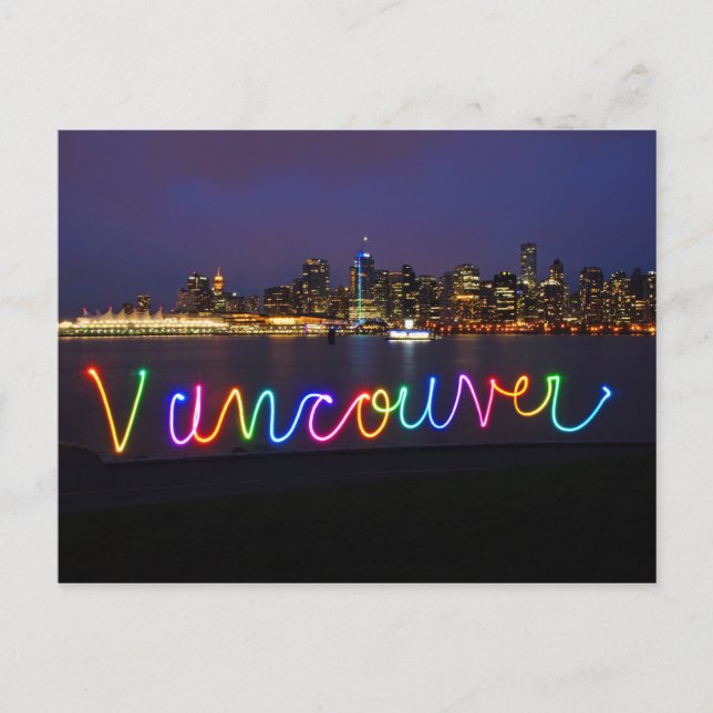 Vancouver Skyline Postcard Postkarte (Vorderseite)