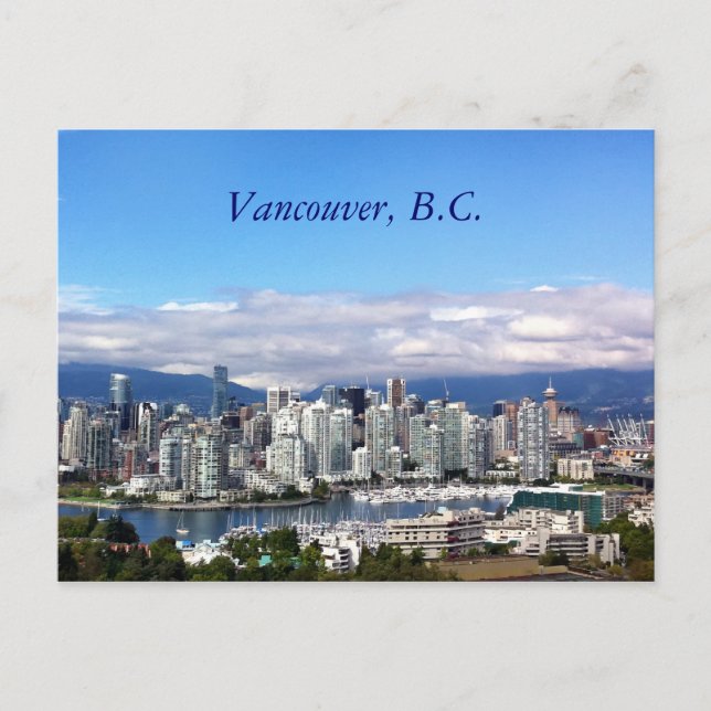 Vancouver Skyline Postkarte (Vorderseite)