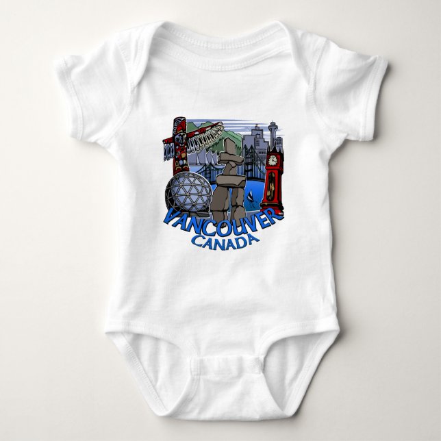 Vancouver Souvenir Baby One Piece / Jumper Strampler (Vorderseite)