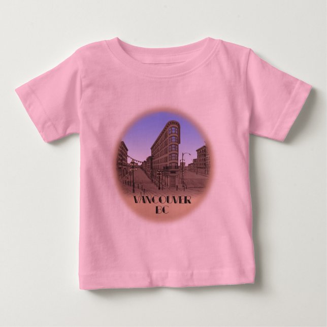 Vancouver Souvenir Baby T - Shirt Gastown Baby Shi (Vorderseite)