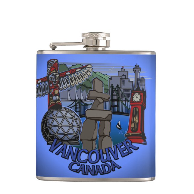 Vancouver Souvenir Flask Custom Van Sehenswürdigke Flachmann (Vorderseite)