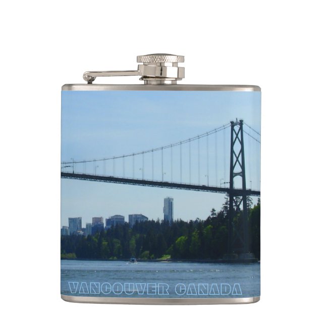 Vancouver Souvenir Flask Custom Vancouver BC Flask Flachmann (Vorderseite)