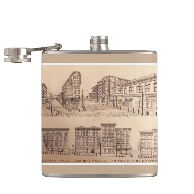 Vancouver Souvenir Flask Vancouver Gastown Geschen Flachmann (Geöffnet)