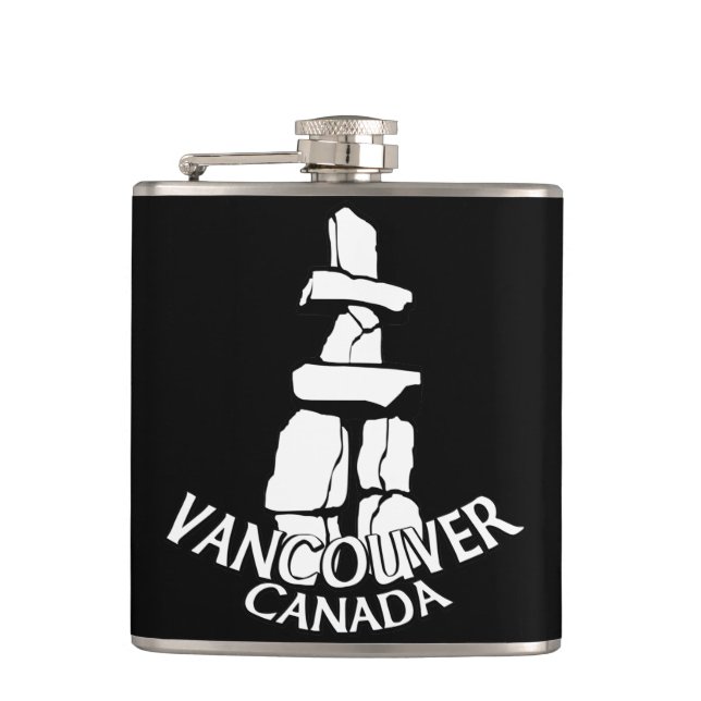 Vancouver Souvenir Flask Vancouver Sehenswürdigkei Flachmann (Vorderseite)