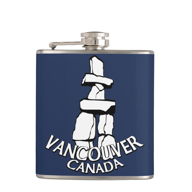 Vancouver Souvenir Flask Vancouver Sehenswürdigkei Flachmann (Vorderseite)