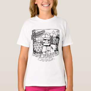 Vancouver Souvenir Girl's T - Shirt Sehenswürdigke