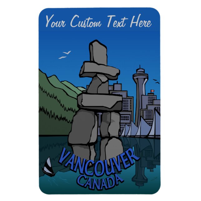 Vancouver Souvenir Magnet Personalisiert Totem Ges (Vertikal)