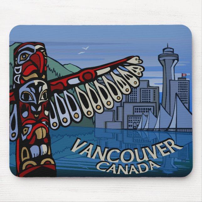Vancouver Souvenir Maus Pad Vancouver Totem Gesche Mousepad (Vorne)