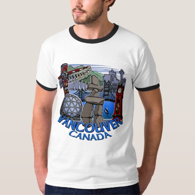Vancouver Souvenir Men's T - Shirt Sehenswürdigkei (Vorderseite)