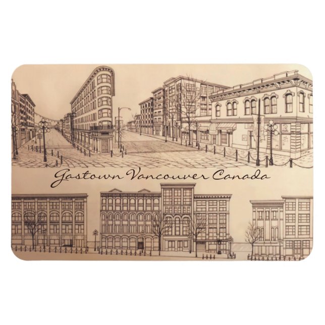 Vancouver Souvenir Personalisiert Magnet Gastown (Horizontal)
