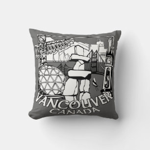 Vancouver Souvenir Pillow Vancouver Sehenswürdigke Kissen
