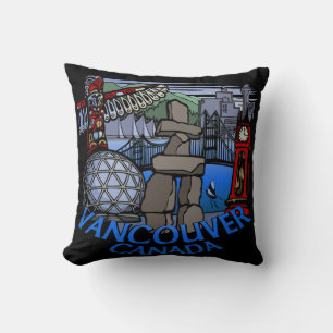 Vancouver Souvenir Pillow Vancouver Sehenswürdigke Kissen